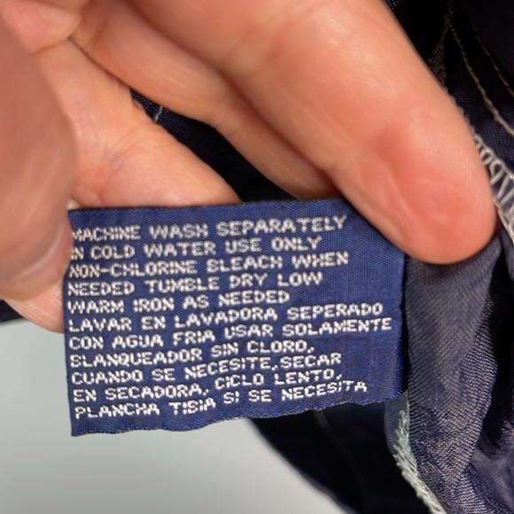 VINTAGE Y2K Weathervane Outfitters Anorak Jacket Navy Blue Contrast Stitch M - Picture 10 of 12